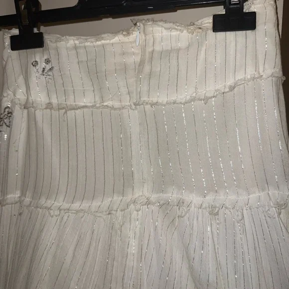 bebe Ivory Maxi Skirt with Metallic Details - Picture 9 of 10